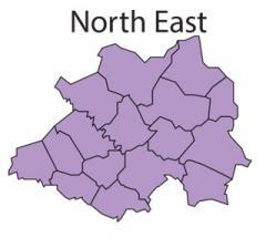 Partial map of Kentucky with North East region